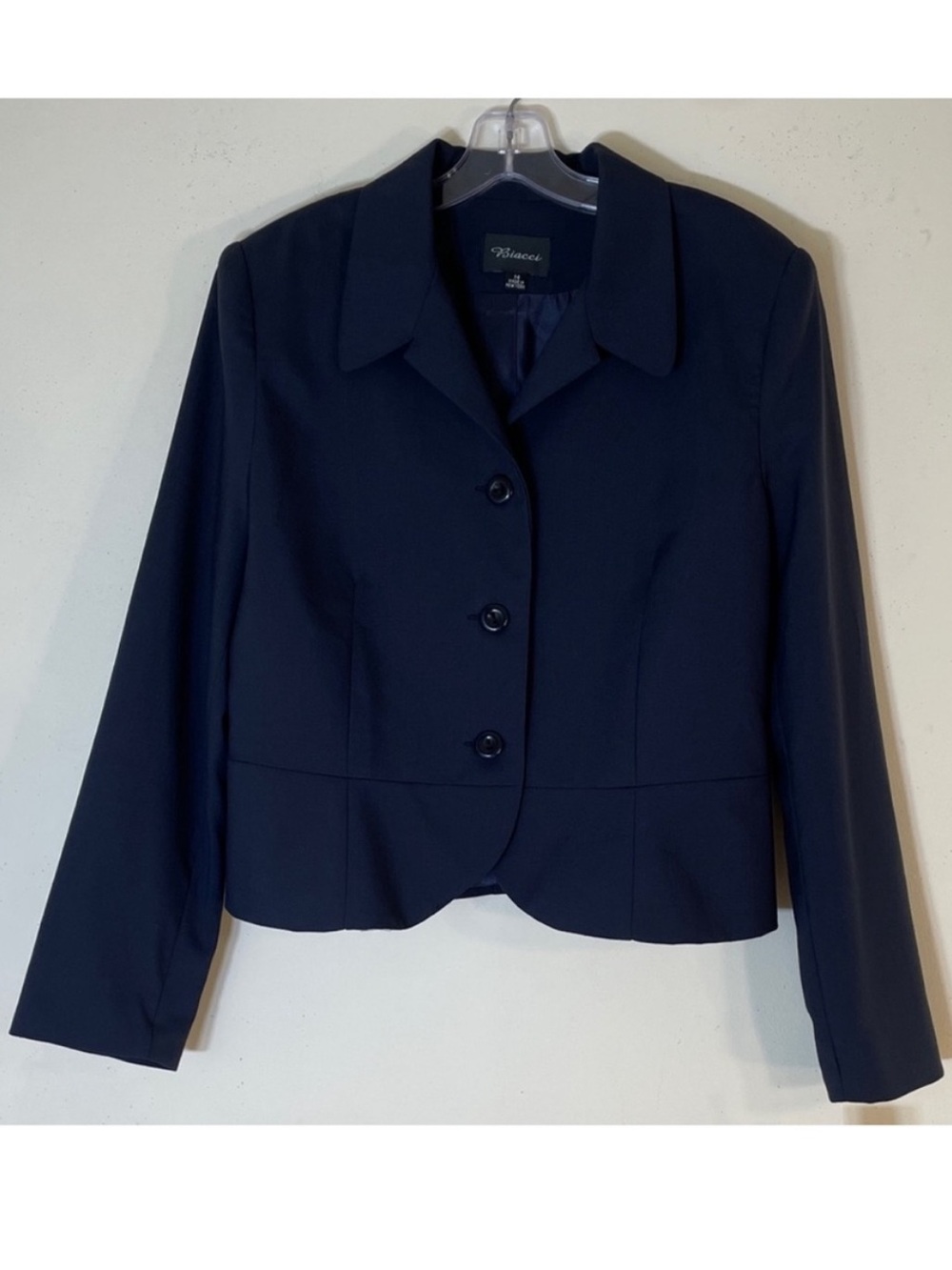 Biacci Pure Wool Three-Button Blazer USA MADE. 14. NWT.